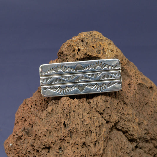 Sterling Silver Stamped Money Clip by Bruce Morgan