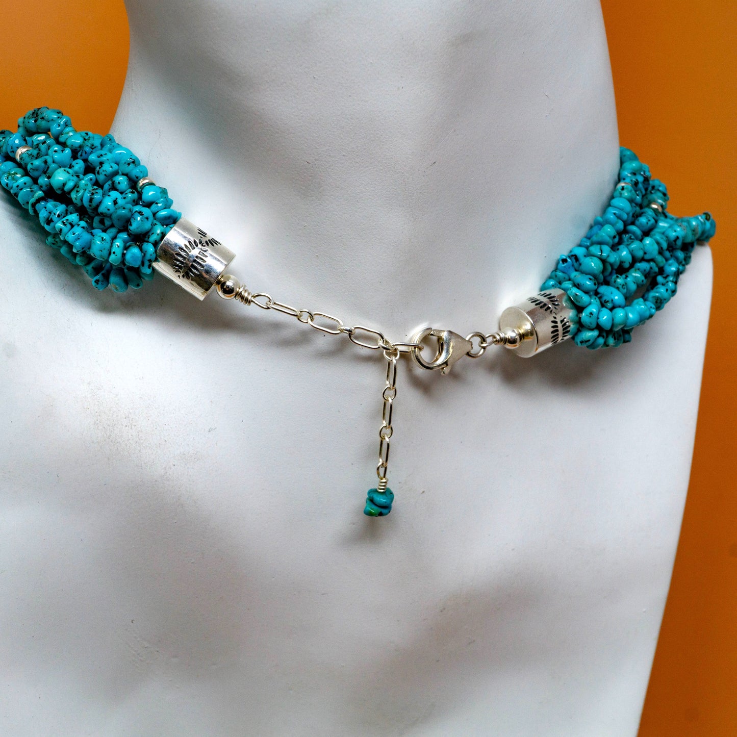 Chinese Turquoise Ten Strand Necklace