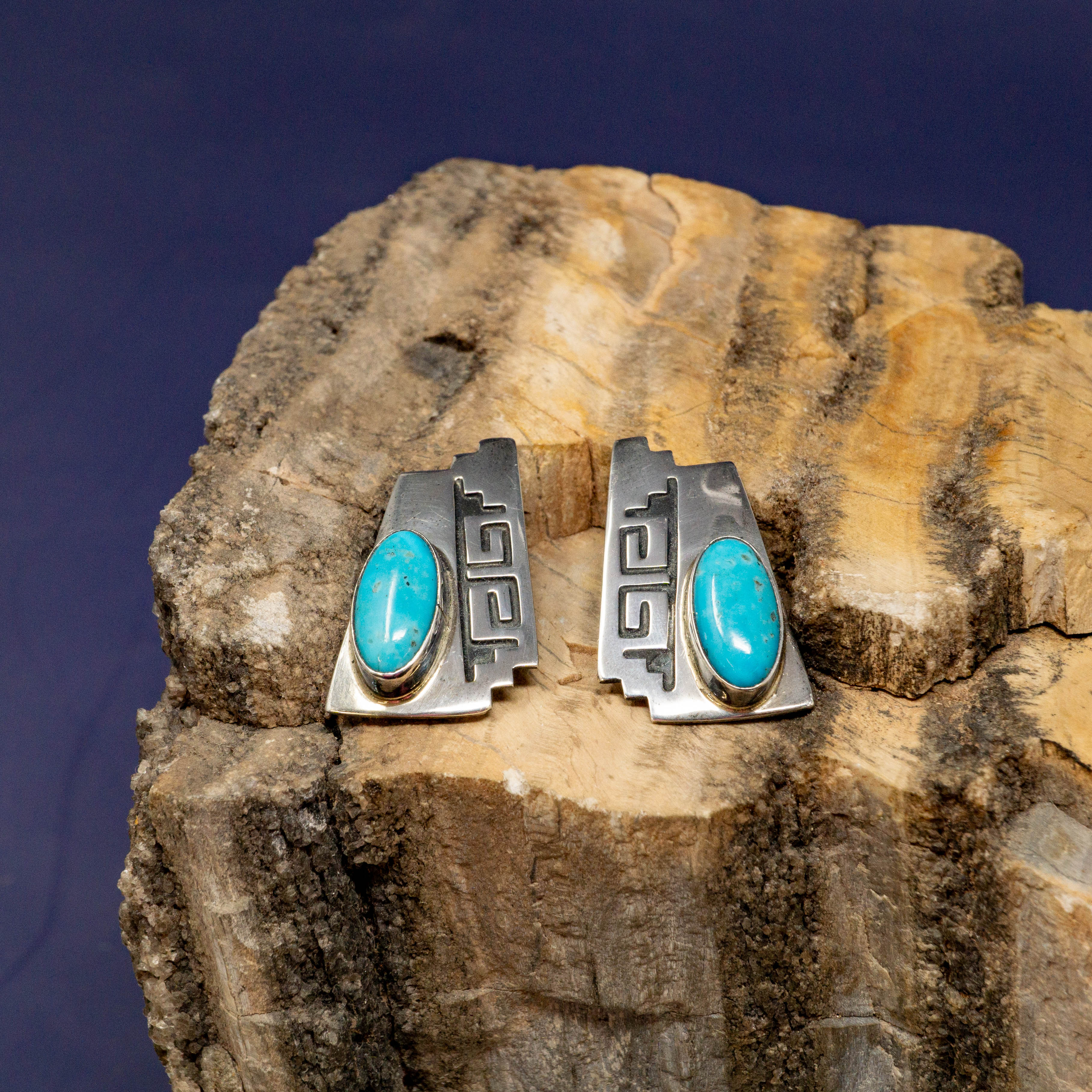 Kingman Turquoise and Sterling offers Silver Earrings