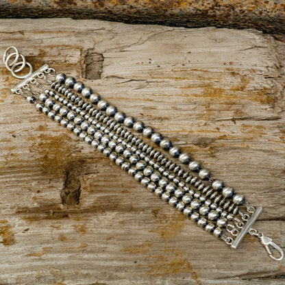 Navajo Pearl Sterling Silver Bracelet