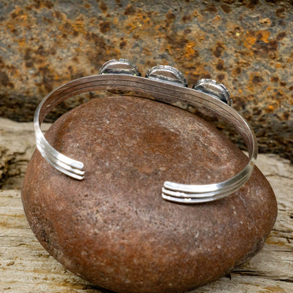 Onyx Stones set in Sterling Silver Cuff