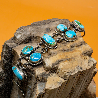 Royston Turquoise Bracelet set in Sterling Silver