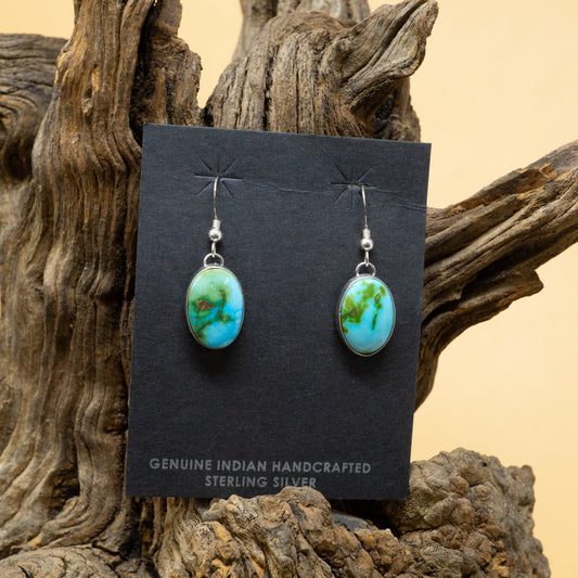 Royston Turquoise and Sterling Silver Earrings