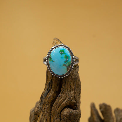 Royston Turquoise set in Sterling Silver Ring - Size 8