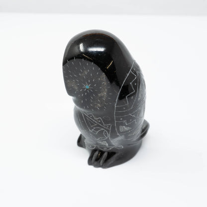 Onyx Owl Zuni Fetish