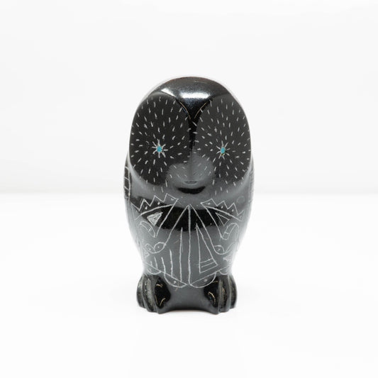 Onyx Owl Zuni Fetish