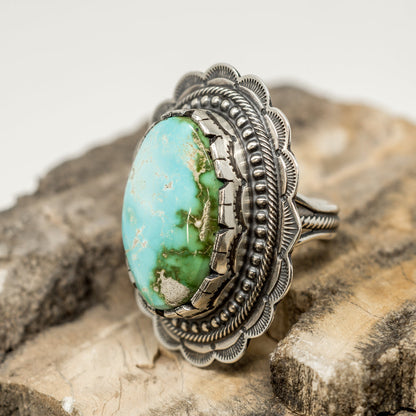 Royston Turquoise & Sterling Silver Ring by Chris Billie | Size 9.5