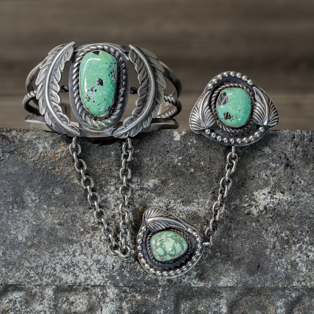 Royston Turquoise & Sterling Silver Chain Bracelet by Marie Jackson