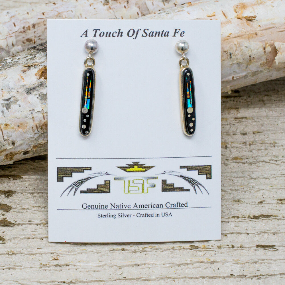 Zuni Multi-Stone Micro-Inlay Earrings