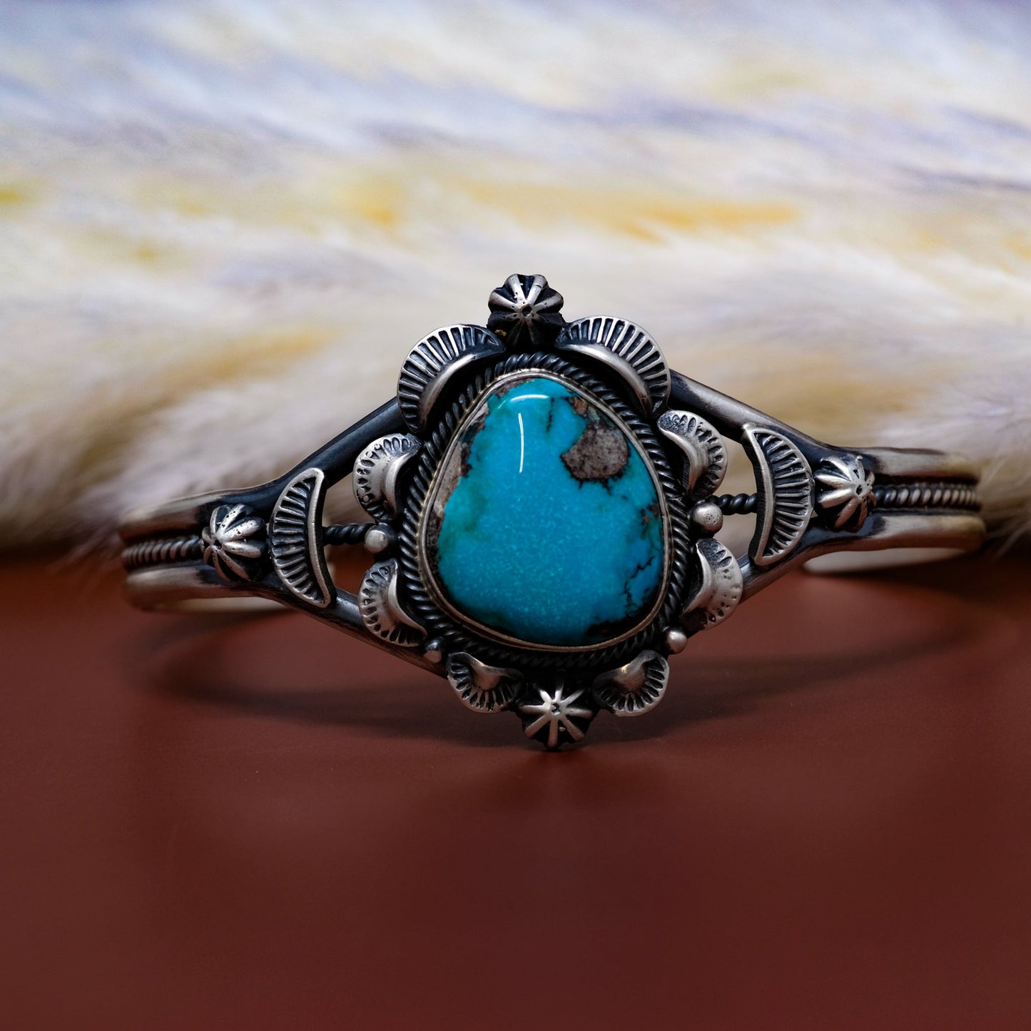 Bisbee Turquoise & Sterling Silver Cuff by Randy Boyd