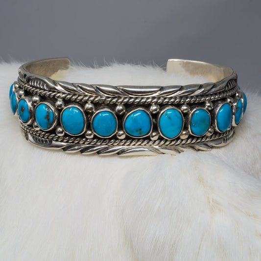 Kingman Turquoise & Sterling Silver Bracelet