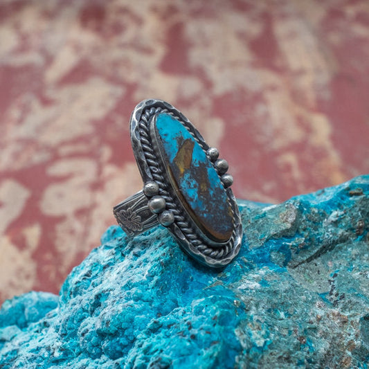 Pilot Mountain Turquoise Ring by Marqueta McCray Size 9
