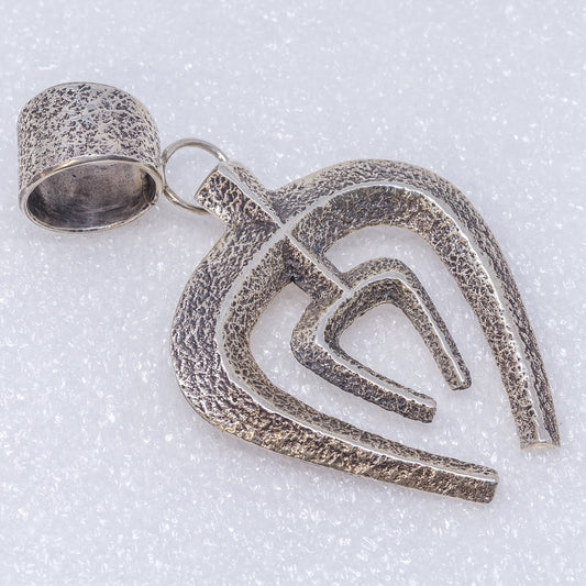 Sand Cast Sterling Silver Naja Pendant by Gary Custer