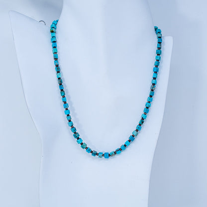 Turquoise & Olive Shell Beaded Necklace by Harvey Abeyta