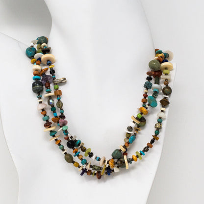 Three Strand Treasure Necklace by Priscilla Nieto