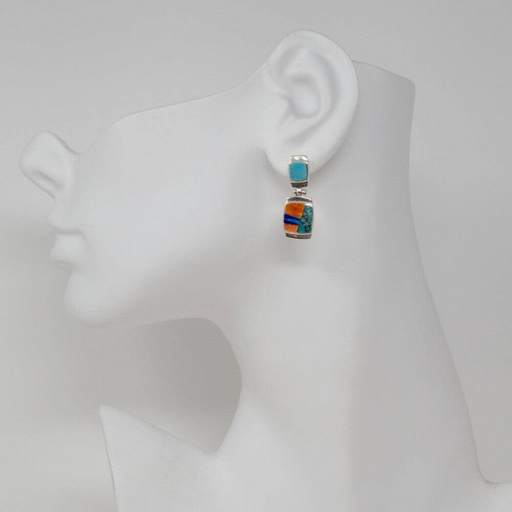 Zuni Multi-Stone Inlay Earrings