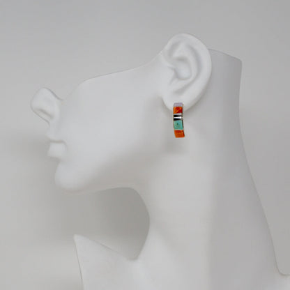 Zuni Multi-Stone Inlay Earrings
