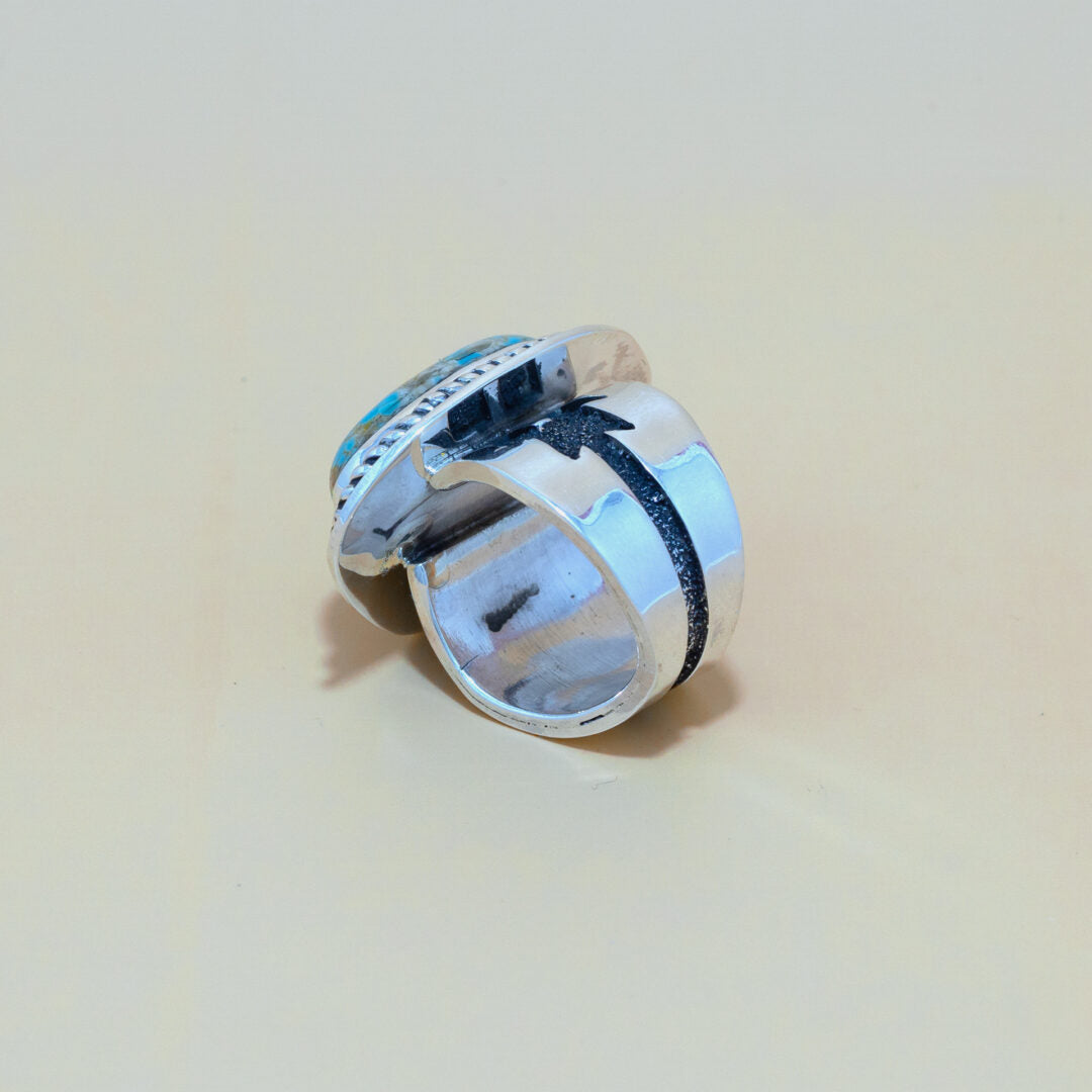 Navajo Royston Turquoise store & Sterling Silver Ring Size 6.5