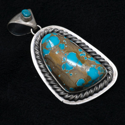 Dragonfly Turquoise Silver Pendant by Jimmy Secataro