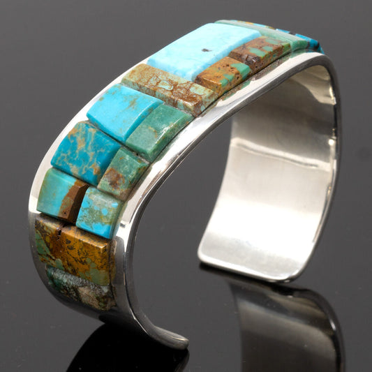 Kingman, Royston and Sleeping Beauty Turquoise Cuff Bracelet by Tommy Jackson
