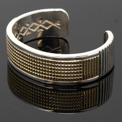 Gold and Silver Cuff Bracelet by Johnathan Nez