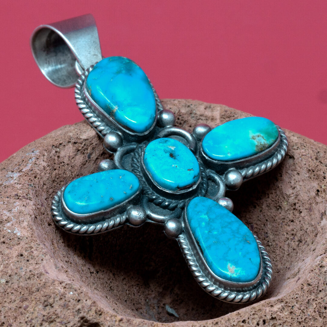 Morenci Turquoise Four Direction Pendant | Elgin Tom