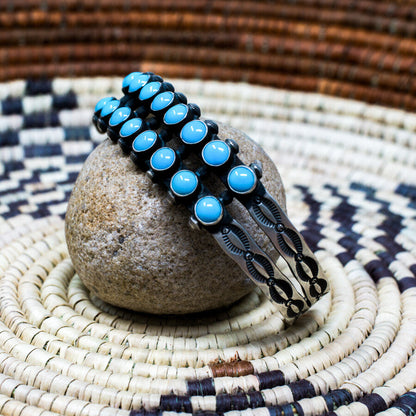 Sleeping Beauty Turquoise & Sterling Silver Cuff Bracelet